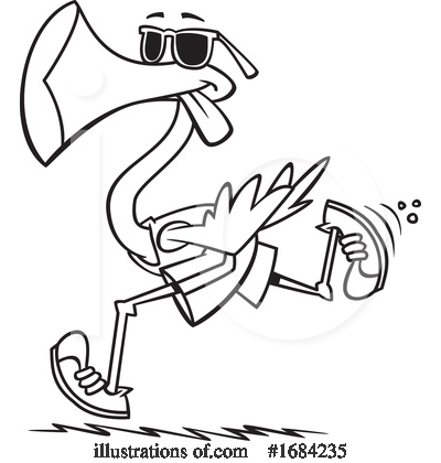 Royalty-Free (RF) Flamingo Clipart Illustration by toonaday - Stock Sample #1684235