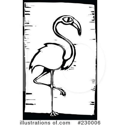 Royalty-Free (RF) Flamingo Clipart Illustration by xunantunich - Stock Sample #230006
