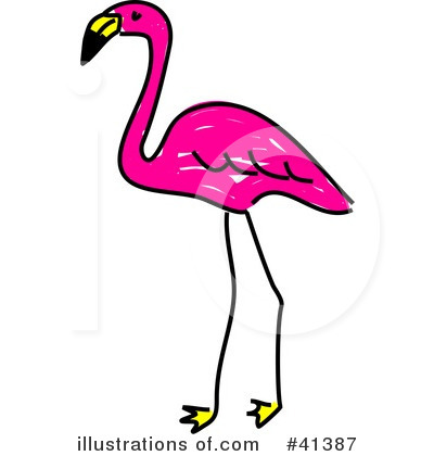 Royalty-Free (RF) Flamingo Clipart Illustration by Prawny - Stock Sample #41387