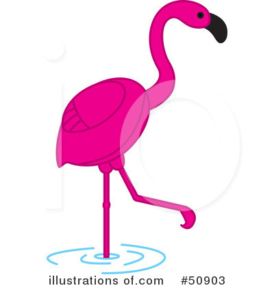 Royalty-Free (RF) Flamingo Clipart Illustration by Cherie Reve - Stock Sample #50903