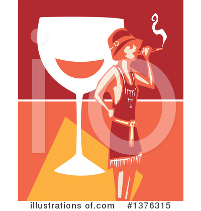 Royalty-Free (RF) Flapper Girl Clipart Illustration by xunantunich - Stock Sample #1376315