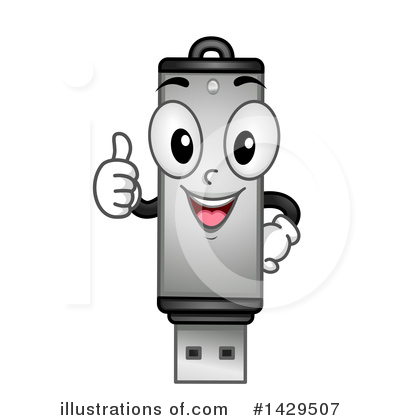Royalty-Free (RF) Flash Drive Clipart Illustration by BNP Design Studio - Stock Sample #1429507