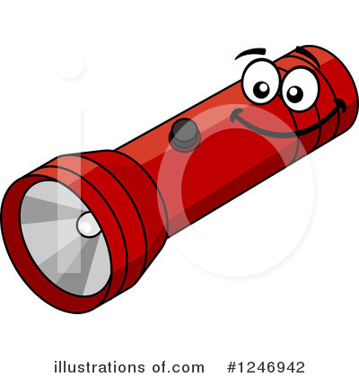 Royalty-Free (RF) Flashlight Clipart Illustration by Vector Tradition SM - Stock Sample #1246942