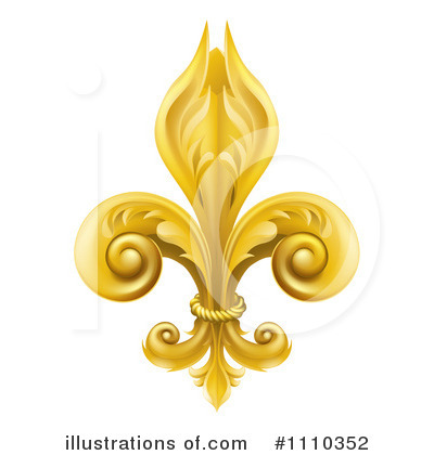 Royalty-Free (RF) Fleur De Lis Clipart Illustration by AtStockIllustration - Stock Sample #1110352