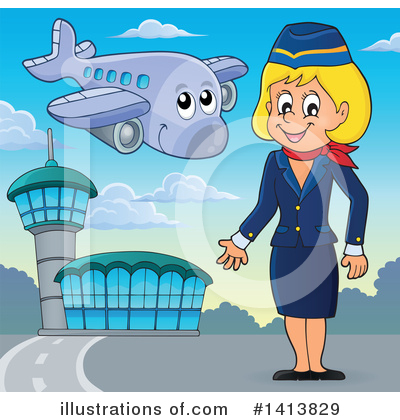Airport Clipart #1413829 by visekart