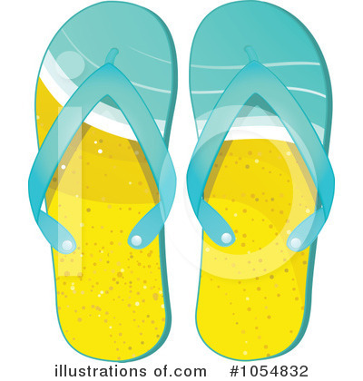 Royalty-Free (RF) Flip Flops Clipart Illustration by elaineitalia - Stock Sample #1054832