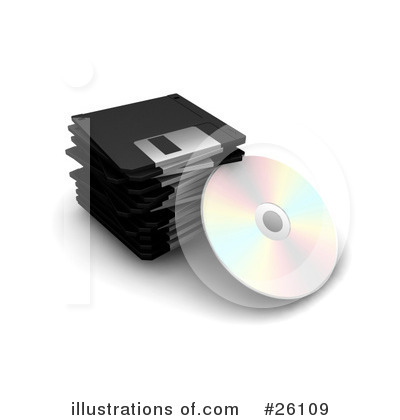 Royalty-Free (RF) Floppy Discs Clipart Illustration by KJ Pargeter - Stock Sample #26109