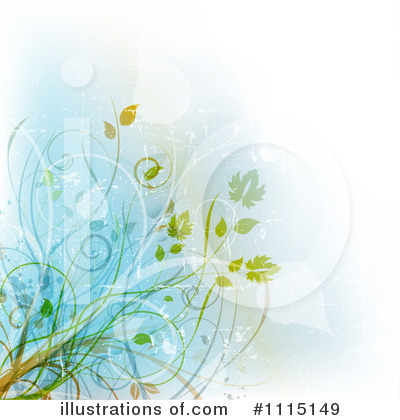 Royalty-Free (RF) Floral Background Clipart Illustration by KJ Pargeter - Stock Sample #1115149
