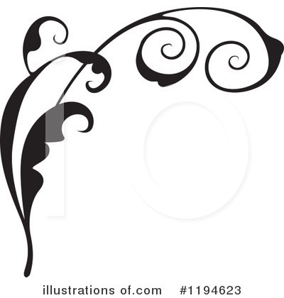 Floral Scroll Clipart #1194623 by dero