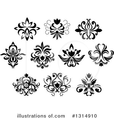 Floral Design Elements Clipart #1314910 by Vector Tradition SM