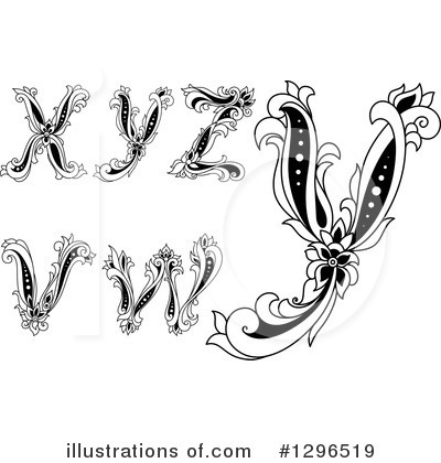 Royalty-Free (RF) Floral Letter Clipart Illustration by Vector Tradition SM - Stock Sample #1296519