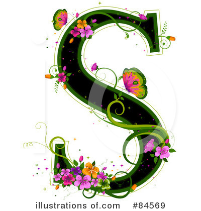 Floral Letter Clipart #84569 by BNP Design Studio