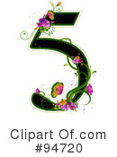 Floral Number Clipart #94720 by BNP Design Studio