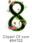 Floral Number Clipart #94722 by BNP Design Studio