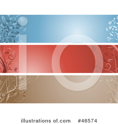 Royalty-Free (RF) Floral Panels Clipart Illustration by KJ Pargeter - Stock Sample #46574