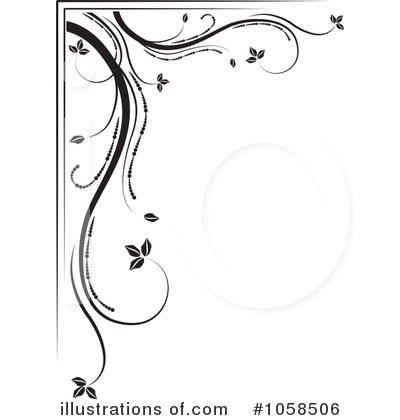 Floral Border Clipart #1058506 by MilsiArt