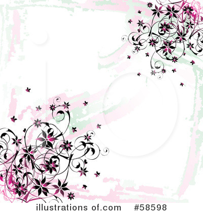 Royalty-Free (RF) Flower Background Clipart Illustration by MilsiArt - Stock Sample #58598