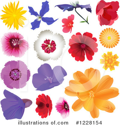 Royalty-Free (RF) Flower Clipart Illustration by dero - Stock Sample #1228154