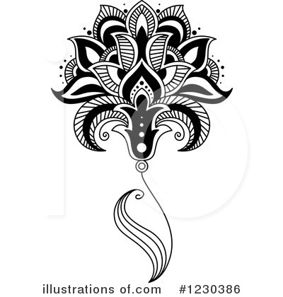 Royalty-Free (RF) Flower Clipart Illustration by Vector Tradition SM - Stock Sample #1230386