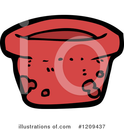 Royalty-Free (RF) Flower Pot Clipart Illustration by lineartestpilot - Stock Sample #1209437