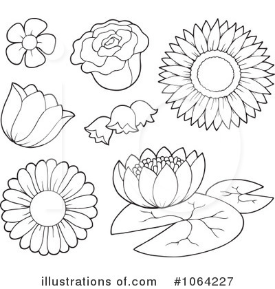 Royalty-Free (RF) Flowers Clipart Illustration by visekart - Stock Sample #1064227