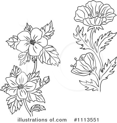 Royalty-Free (RF) Flowers Clipart Illustration by Vector Tradition SM - Stock Sample #1113551