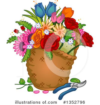 Royalty-Free (RF) Flowers Clipart Illustration by BNP Design Studio - Stock Sample #1352796