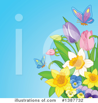 Royalty-Free (RF) Flowers Clipart Illustration by Pushkin - Stock Sample #1387732
