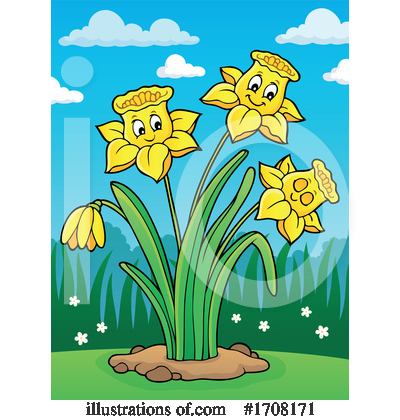 Royalty-Free (RF) Flowers Clipart Illustration by visekart - Stock Sample #1708171