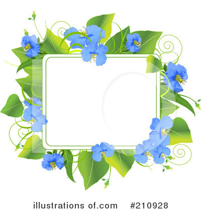 Royalty-Free (RF) Flowers Clipart Illustration by Pushkin - Stock Sample #210928