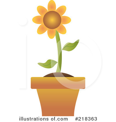 Sunflower Clipart #218363 by Pams Clipart