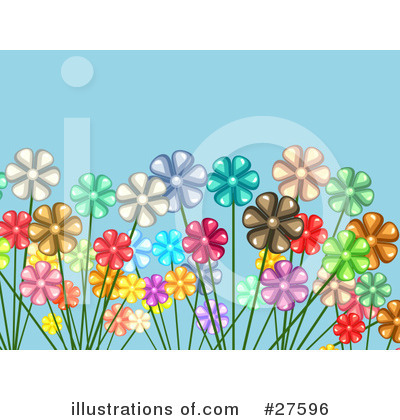 Royalty-Free (RF) Flowers Clipart Illustration by KJ Pargeter - Stock Sample #27596