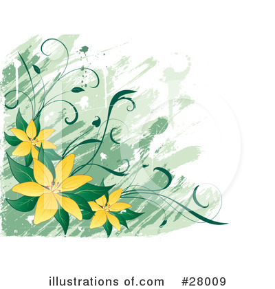 Royalty-Free (RF) Flowers Clipart Illustration by KJ Pargeter - Stock Sample #28009