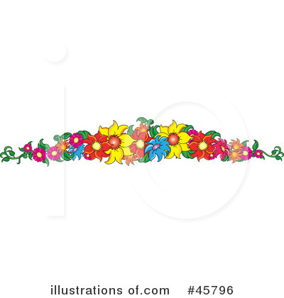 Royalty-Free (RF) Flowers Clipart Illustration by Pams Clipart - Stock Sample #45796
