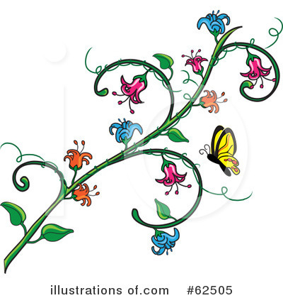 Royalty-Free (RF) Flowers Clipart Illustration by Pams Clipart - Stock Sample #62505