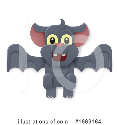 Flying Bat Clipart #1669164 by AtStockIllustration