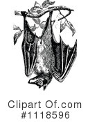 Flying Bat Clipart #1118596 by Prawny Vintage