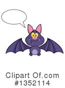 Flying Bat Clipart #1352114 by Hit Toon