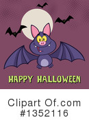 Flying Bat Clipart #1352116 by Hit Toon