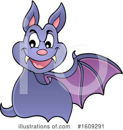 Royalty-Free (RF) Flying Bat Clipart Illustration by visekart - Stock Sample #1609291