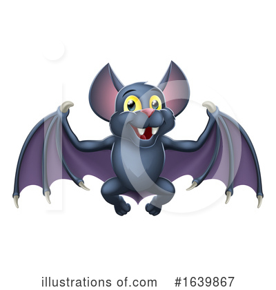 Flying Bat Clipart #1639867 by AtStockIllustration