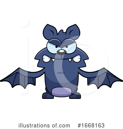 Flying Bat Clipart #1668163 by Cory Thoman