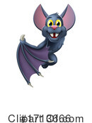 Flying Bat Clipart #1713666 by AtStockIllustration