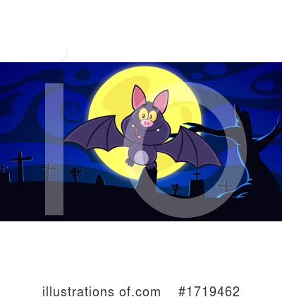 Royalty-Free (RF) Flying Bat Clipart Illustration by Hit Toon - Stock Sample #1719462