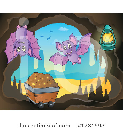 Royalty-Free (RF) Flying Bats Clipart Illustration by visekart - Stock Sample #1231593