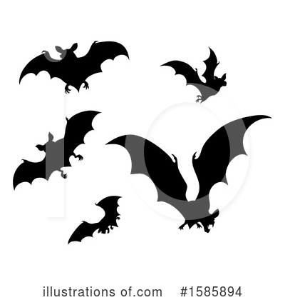 Royalty-Free (RF) Flying Bats Clipart Illustration by AtStockIllustration - Stock Sample #1585894