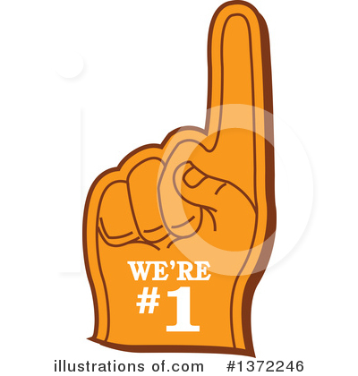Royalty-Free (RF) Foam Finger Clipart Illustration by Clip Art Mascots - Stock Sample #1372246
