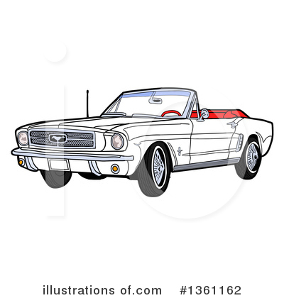 Ford Mustang Clipart #1361162 by LaffToon