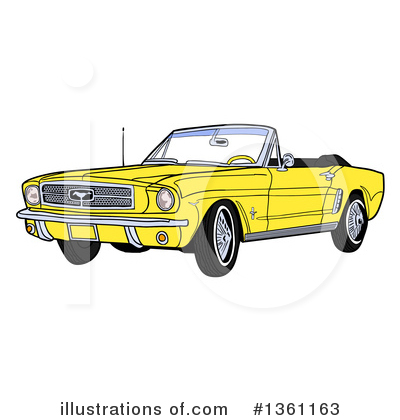 Ford Mustang Clipart #1361163 by LaffToon