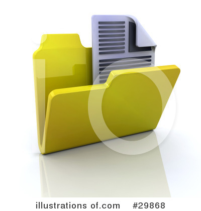 Royalty-Free (RF) Folder Clipart Illustration by KJ Pargeter - Stock Sample #29868